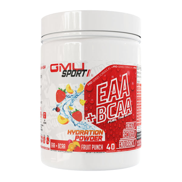 GMU Sport EAA + BCAA Hydration Powder for recovery, endurance and electrolyte replenishment